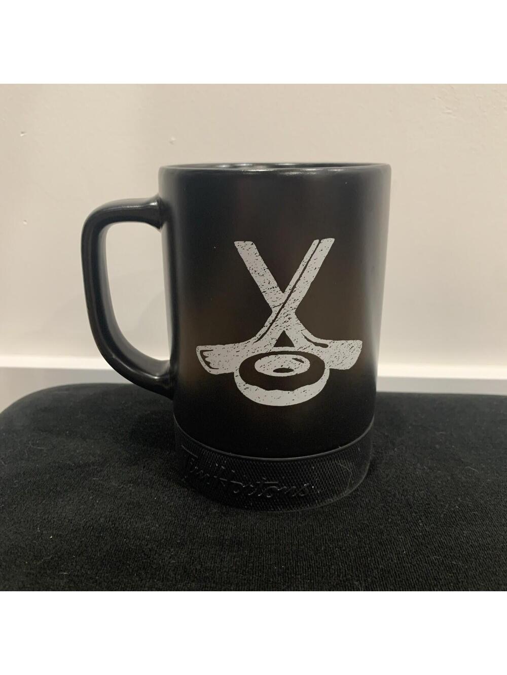 Tim Hortons Hockey Mug with Puck bottom Black 2 sticks with Donut Canada